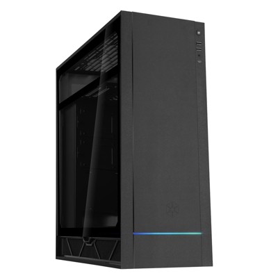 SilverStone Technology ALTA F1 ATX Case - Black Aluminum Bezel, Steel Body, 2x 3.5" & 2x 2.5" Drive Bays, 120/140mm Top & 120mm Bottom Fan Slots