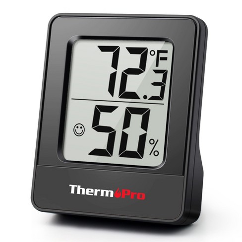 Thermopro Tp49bw Digital Thermometer Indoor Hygrometer With Temperature And  Humidity Monitor For Room Temperature And Humidity In Black : Target