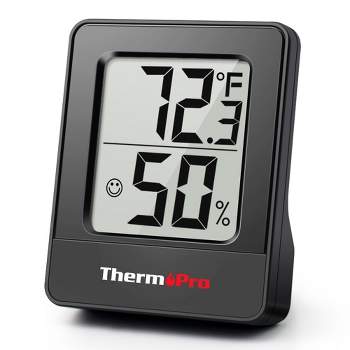 ThermoPro TP49 Mini Hygrometer Thermometer with Large Digital View Indoor Thermometer Humidity Gauge Monitor for Greenhouse Cellar