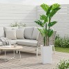 Coucheta Large Artificial Plants - 4.5-4.8 ft Tall Faux Floor Greenery in White Planters for Home, Office & Living Room Décor - 4 of 4