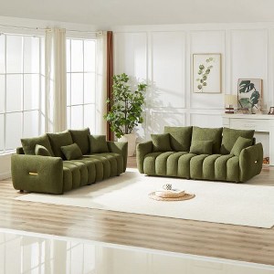 Kumasinova Premium Teddy Fleece Lounge Chair, Plush Single Sofa Chair with Pillow, Sturdy Wood Frame, Upholstered Couches for Living Room - 1 of 4