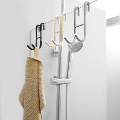 Polished Chrome Stainless Steel Double J-Hook Towel Holder
