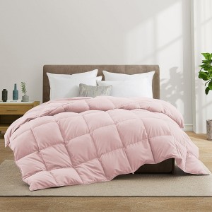 Peace Nest All-Season Medium Warmth Solid Pattern Duvet Insert White Goose Feather Comforter - 1 of 4