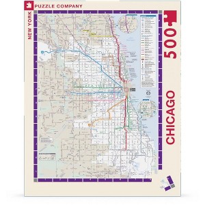 New York Puzzle Company Chicago Transit Map 500 Piece Puzzle - 1 of 4