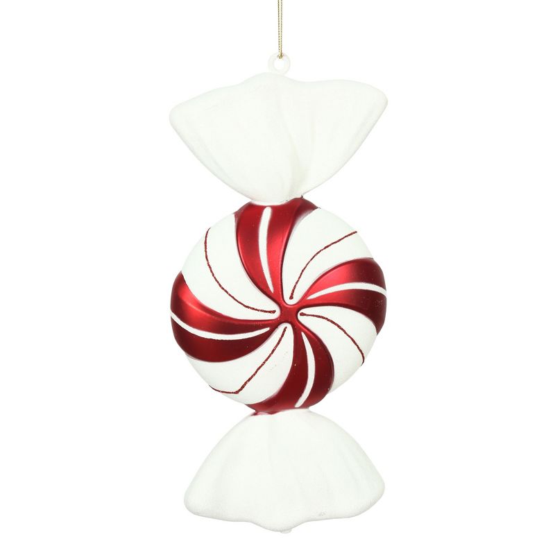 Vickerman Red-White Swirl Candy Christmas Ornament, 1 of 4