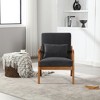 SKRAN Modern Accent Chair, Solid Wood Padding Lounge Armchairs With One pillow for Living Room, Bedroom, Guest Room - 2 of 4