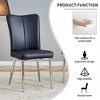 Dining Chairs Set Of 4, Modern Minimalist Upholstered Dining Chairs With Backrest And Metal Legs black - 3 of 4