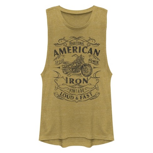 Junior's Lost Gods American Iron Motorcycle Logo Festival Muscle Tee - image 1 of 4