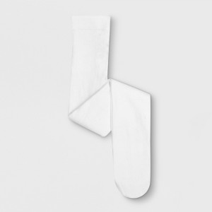 Girls' Cotton Tights - Cat & Jack™ White - 1 of 2