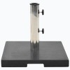 vidaXL Parasol Base Black Granite, Stainless Steel - 2 of 4