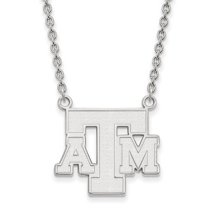 Black Bow Jewelry Sterling Silver Texas A&M Aggies NCAA Necklace 18 Inch - 1 of 4