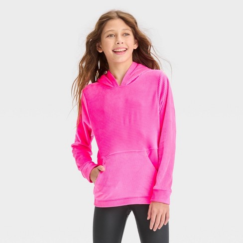 Girls store velour hoodie