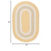 Colonial Mills Flowers Bay - Yellow 2 Ft x5 Ft Runner (Oval) Rug Indoor/Outdoor 100% Polypropylene - 2 of 2
