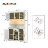 70" Rustic Buffet Cabinet, Farmhouse Decorative Storage Cabinet with LED Lights - Maison Boucle - 4 of 4