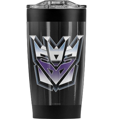 Transformers Decepticon Airbrush Logo Steel Tumbler 20oz Coffee Travel Mug