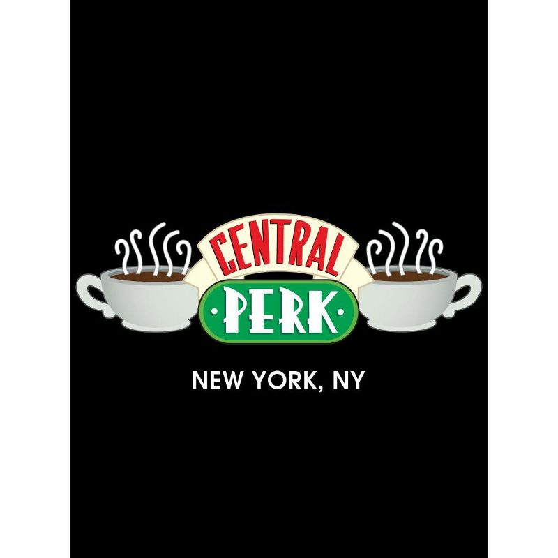 Friends TV Sitcom Series Central Perk Logo Men's Black Long Sleeve Tee, 2 of 3