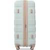 Wooakway 4 Piece Luggage Set ABS Durable Suitcase with Travel Bag Carry On Spinner Wheels Grey Green - 2 of 4