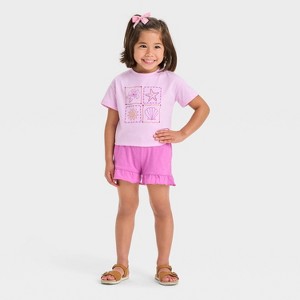 Toddler Girls' Shirt & Shorts Set - Cat & Jack™ - 1 of 4