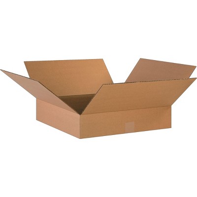 The Packaging Wholesalers SI Products 18" x 18" x 4" Shipping Boxes 32 ECT Kraft 25/Bundle BS181804