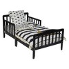 Infurnic Beds, Toddler Single Bed with Safety Guardrails and Headboard, Low To Floor Design for Toddler Children, Black, 70"*36"*27" - 3 of 4