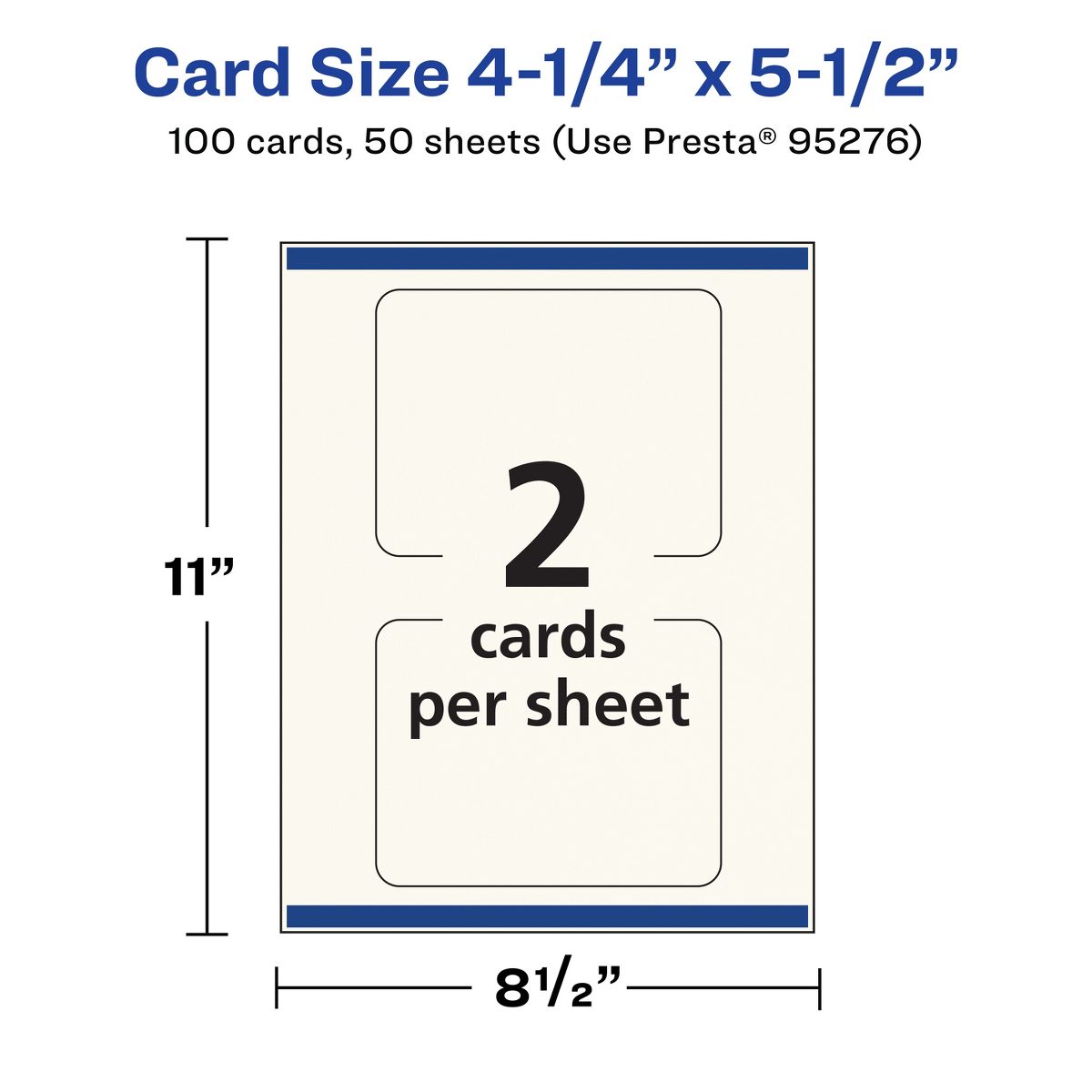 Avery 4-1/4" x 5-1/2" Rectangle Rounded Corner, Matte Ivory Postcards - thumbnail 5