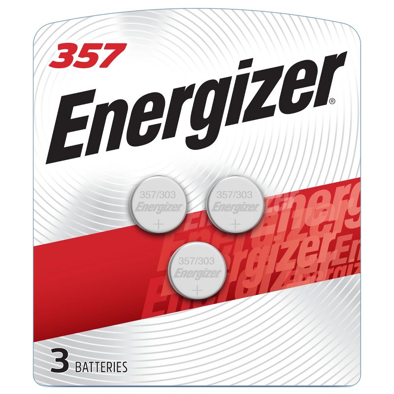 Energizer 3pk 357/303 Batteries Silver Oxide Button Battery, 1 of 10
