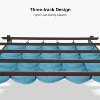 PURPLE LEAF Outdoor Metal Pergola with Retractable Canopy Patio Shade Cover for Garden Pool Yard Brown Aluminum Frame - 2 of 4