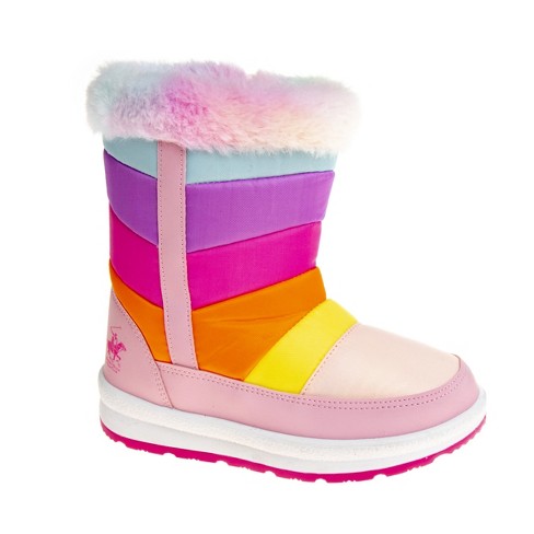 Beverly Hills Polo Club Toddler Snow Boots - Pink Multi, 11 : Target