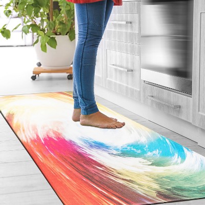 Multicolor Contemporary Waves Anti-Fatigue Standing Mat 18"x47"