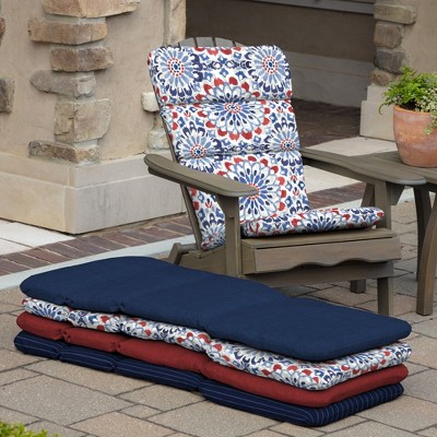 Clark Blue Boho-Chic Floral Adirondack Chair Cushion