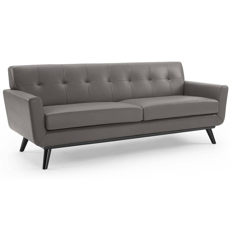 Engage Top-Grain Leather Lounge Living Room Sofa - Modway, 3 of 10