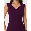 Hobemty Women's Sleeveless Elegant Sweetheart Neck Sheath Dresses - 4 of 4