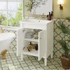 24'' Retro-Style Bathroom Vanity with Resin Sink, 2-Tier Modern Bathroom Storage Cabinet with Soft-Closing Doors - ModernLuxe - 2 of 4