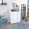 Okak 3/4-Drawer Open Shelf Storage Dresser Versatile Organizer for Small Spaces Modern Home Office/Bedroom Furniture - 2 of 4