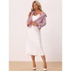 INSPIRE CHIC Women's Collar Warm Winter Outwear Cropped Faux Fur Fluffy Coat - 2 of 4