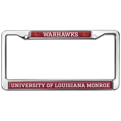 University of Louisiana Monroe Mascot Full Size Standard License Plate Metal Frame