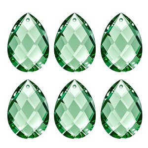 Unique Bargains DIY Hanging Grid K9 Crystal Pendant Teardrop beads 6 Pcs - 1 of 4