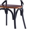 Nordlys Set of 2 Metal and Gray Wood Dining Chairs Industrial Style Dining Room - 3 of 4
