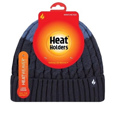 Men's Mavis Three-Tone Cable Knit Roll Up Hat