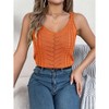 Clearlove Womens Hollow Out Knitted Tops V Neck Outer Wear Sleeveless Slimming Crop Tops Summer Blouse Camisoles Vest for Women - 2 of 4