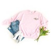 Simply Sage Market Women's Graphic Sweatshirt Embroidered Flower Cluster - 3 of 4
