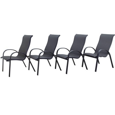 Courtyard Casual Santa Fe Aluminum Sling Chair  Set of 4