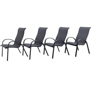 Courtyard Casual Santa Fe Aluminum Sling Chair  Set of 4 - 1 of 4