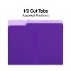 MyOfficeInnovations Colored Top-Tab File Folders 3 Tab Purple Letter Size 100/Pack 535559 - 3 of 4
