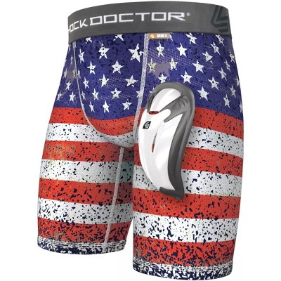 Shock Doctor Adult Core Compression Shorts with Bio-Flex Cup Amoeba Camo 
