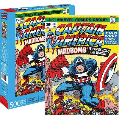 NMR Distribution Marvel Captain America #193 Comic Cover 500 Piece Jigsaw Puzzle
