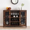 Wine Bar Cabinet with Detachable Rack, Wine Cabinet with Mesh Door, Liquor Cabinet with Glass Holder, Coffee Bar for Home - 4 of 4