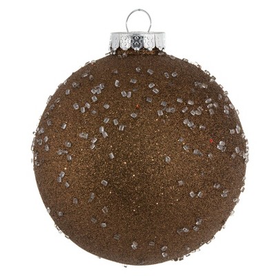 4ct Vickerman 6" Ornament Ball Mocha Ice