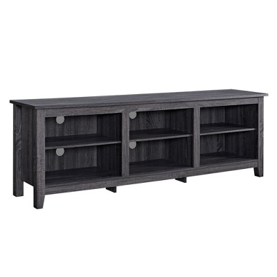 NicBex TV Stands for 70 inch TV, Entertainment Center with 3-Shelf Open Storage Space,TV Console for Bedroom, Living Room, Home,Dark Gray