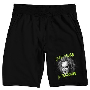 Beetlejuice Beetlejuice Character Men's Black Sleep Pajama Shorts - 1 of 4